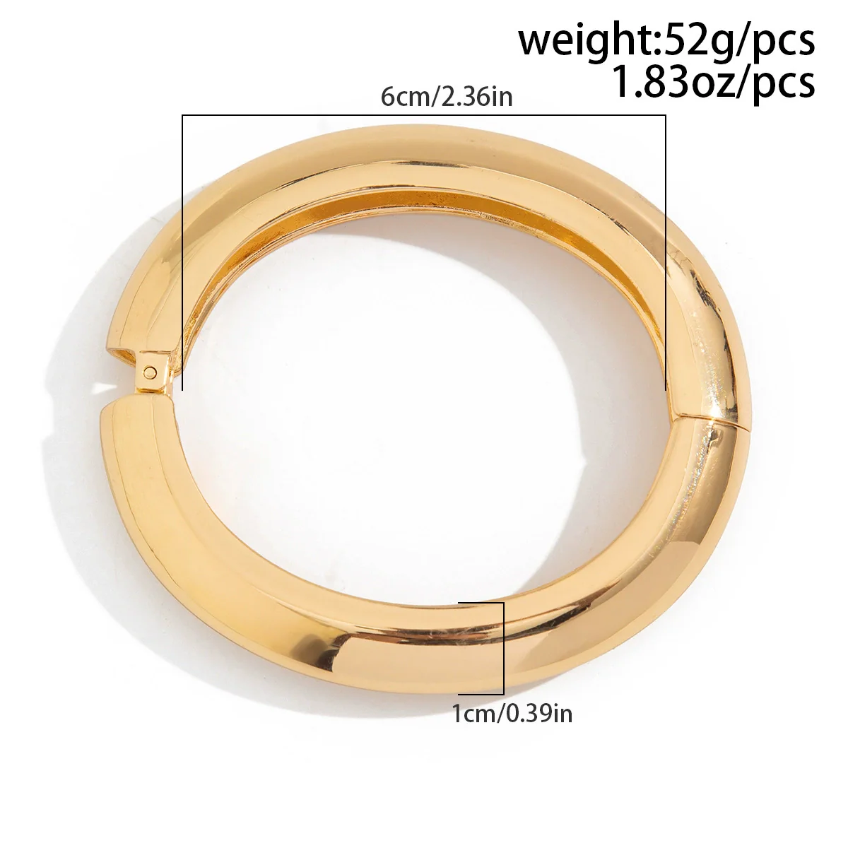 Wholesale Metal Geometric Spring Buckle Bracelet For Women Electroplated - Image 5