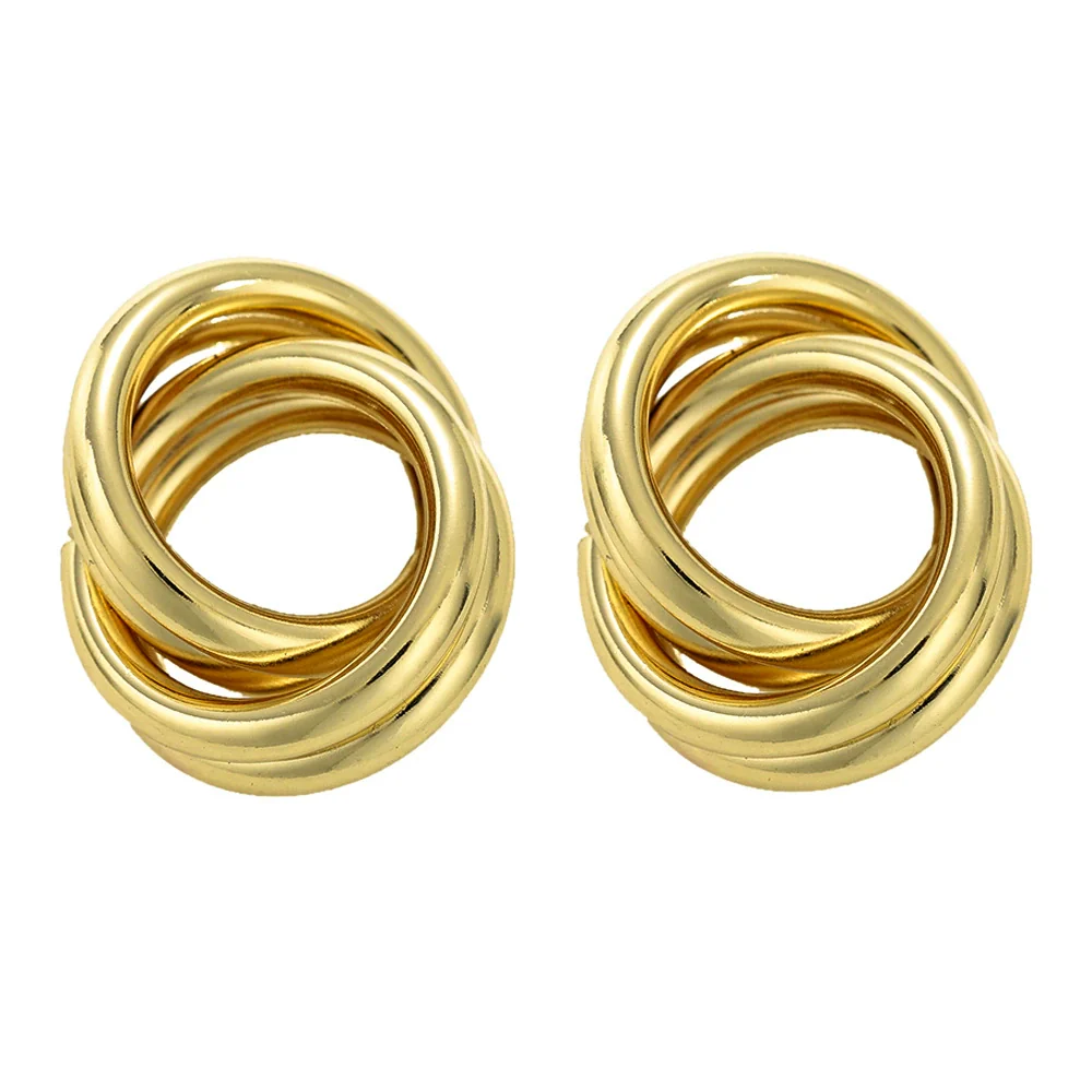Wholesale Metal Geometric Stud Earrings For Women Electroplated Highend Style - Image 15