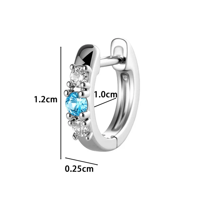 Wholesale Metal Geometric Zirconia Earrings For Women - Image 2
