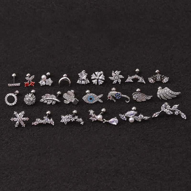Wholesale Metal Hippocampus Earrings Inlaid With Zircon Fashion Women's Jewelry - Image 2