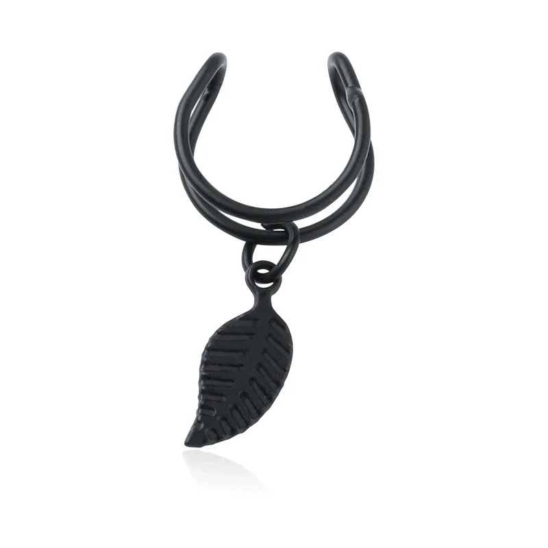 Wholesale Metal Leaf U Shaped Non Pierced Ear Clips Electroplated For Women - Image 5