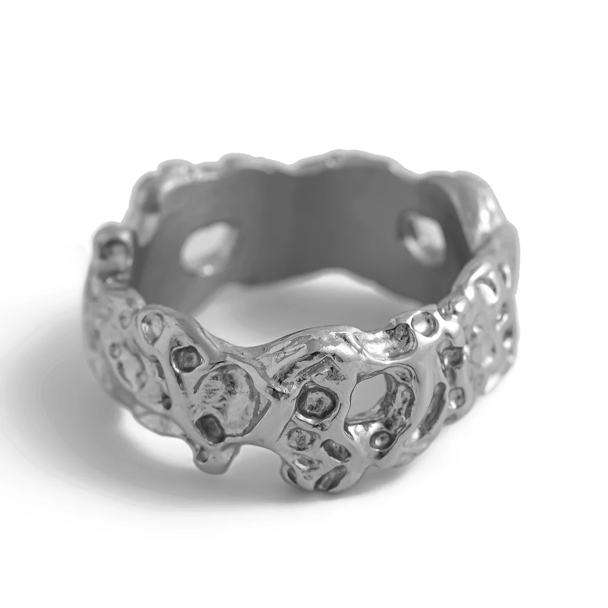 Wholesale Metal Men's Hiphop Geometric Zinc Alloy Ring With Electroplating - Image 5