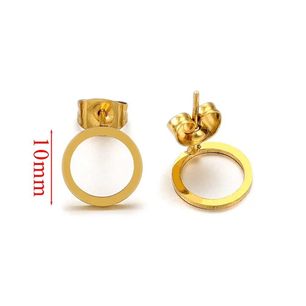Wholesale Metal Oval Fan Diy Earrings With Vacuum Color Retention And Electroplating Waterproof Jewelry Pendant Earrings - Image 10