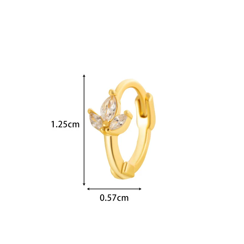 Wholesale Metal Zircon Heart Shape Pendant Cartilage Earring With Electroplating - Image 10