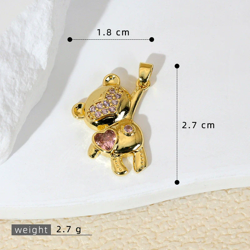 Wholesale Minimalist Animal Zodiac Copper Inlaid Gold Zirconium Micropaved Necklace Pendant For Women - Image 7