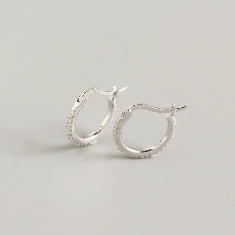 Wholesale Minimalist Geometric S925 Sterling Silver Electroplated Earrings - Image 6