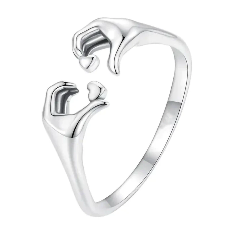 Wholesale Minimalist Heart Shape Copper Ring With Electroplating For Female