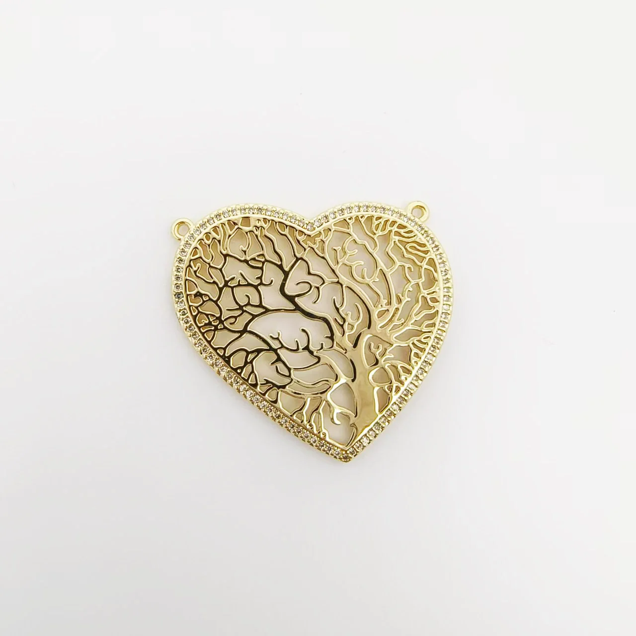 Wholesale Mixed Style Hollow Heart Tree Of Life Coconut Tree Series 18K Gold Plated Copper Pendant Diy Bracelet Necklace Accessories - Image 18