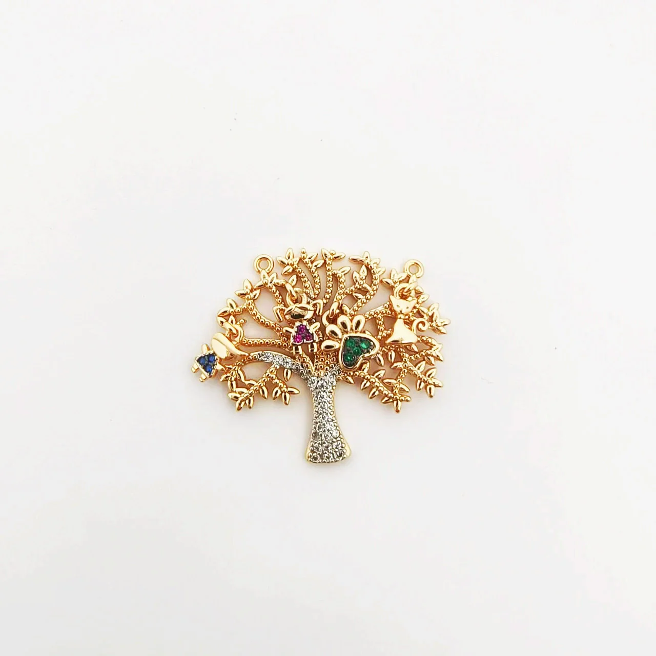 Wholesale Mixed Style Hollow Heart Tree Of Life Coconut Tree Series 18K Gold Plated Copper Pendant Diy Bracelet Necklace Accessories - Image 7