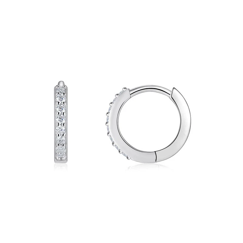 Wholesale Moissanite Earrings 925 Sterling Silver Ushaped Geometric Fashion Inlay Style For Women - Image 6