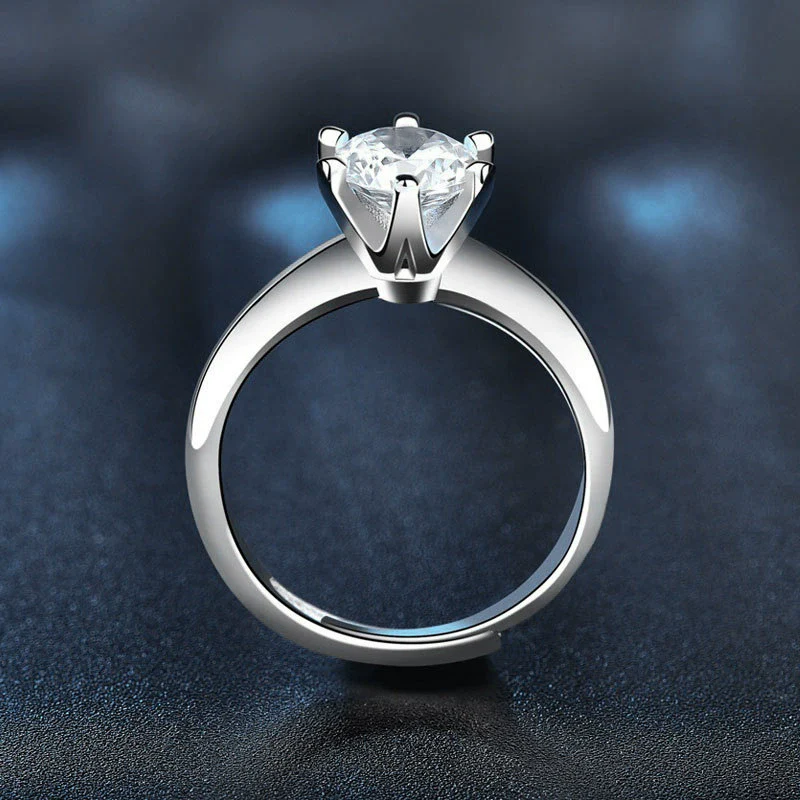 Wholesale Moissanite Geometric Ring 925 Sterling Silver Electroplated For Women - Image 2