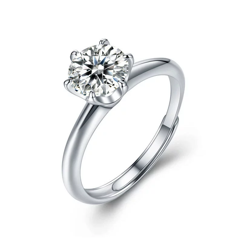 Wholesale Moissanite Geometric Ring 925 Sterling Silver Electroplated For Women - Image 3