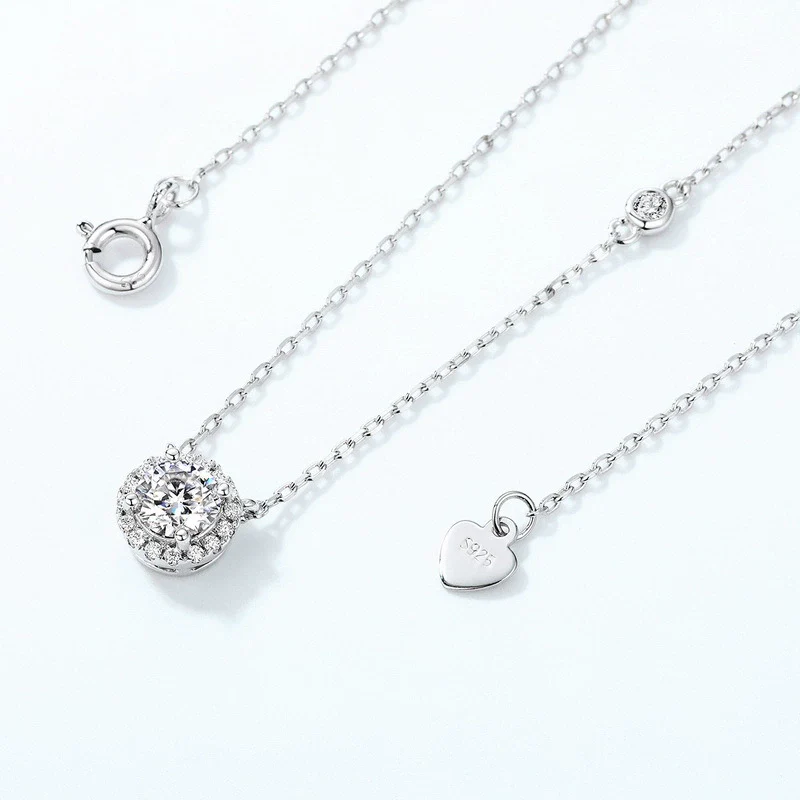 Wholesale Moissanite Necklace 925 Silver Geometric Fashion Ochain For Women - Image 2