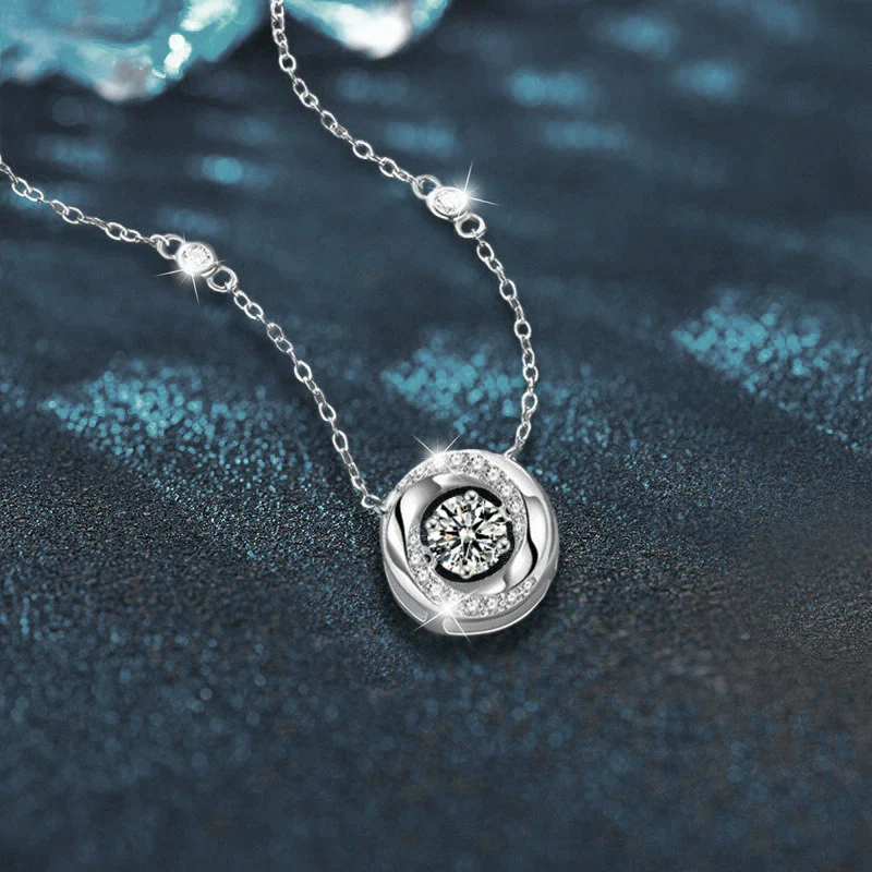 Wholesale Moissanite Necklace S925 Sterling Silver Geometric Mobius Women's Fashion Necklace - Image 2