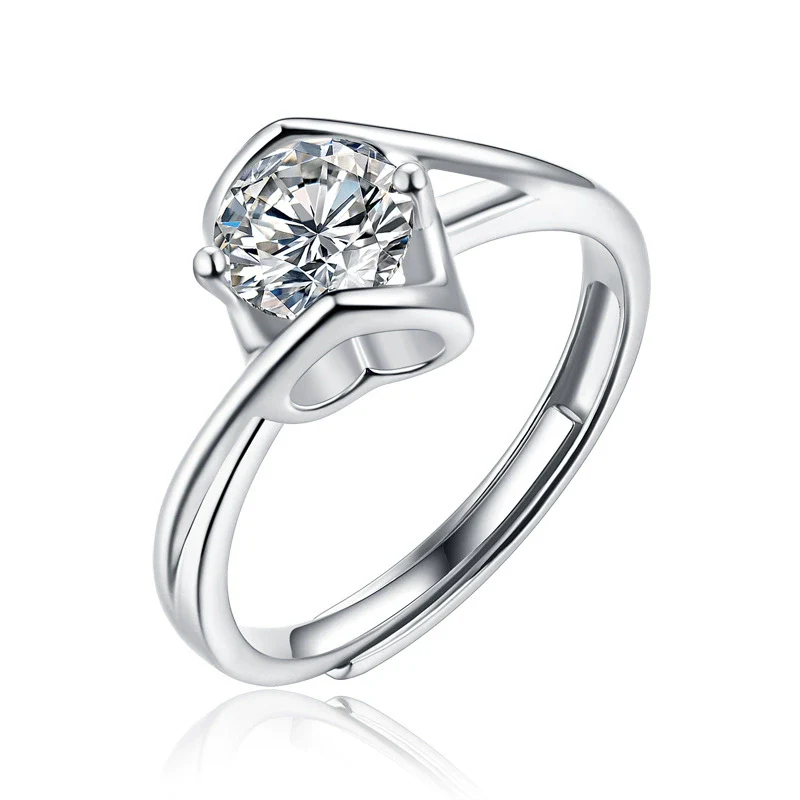 Wholesale Moissanite Ring S925 Silver Geometric Light Luxury Inlay Female Unisex - Image 26