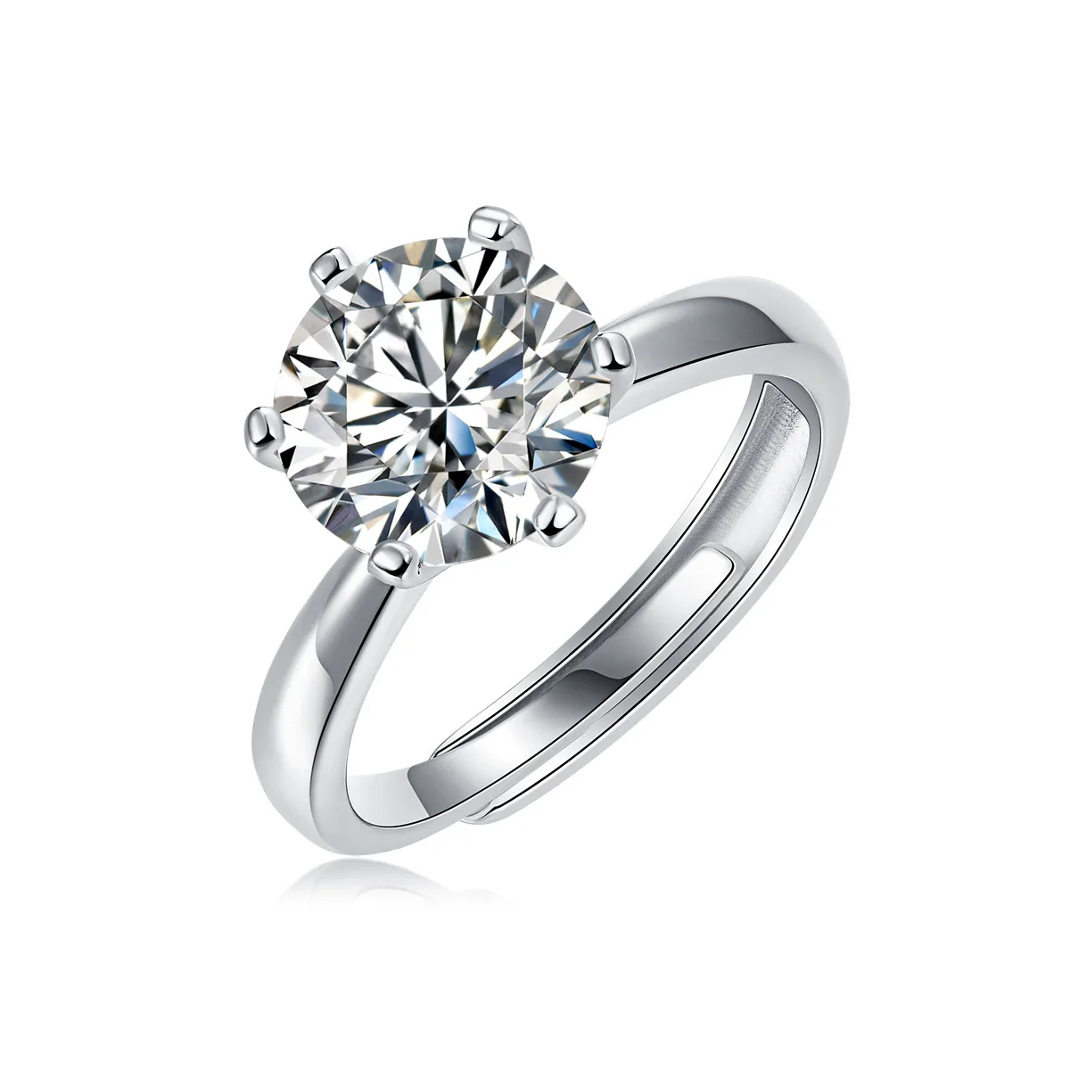 Wholesale Moissanite Ring S925 Silver Geometric Light Luxury Inlay Female Unisex - Image 8