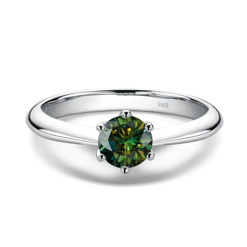 Wholesale Moissanite Ring S925 Sterling Silver Round Shape Set With Precious Stones For Men