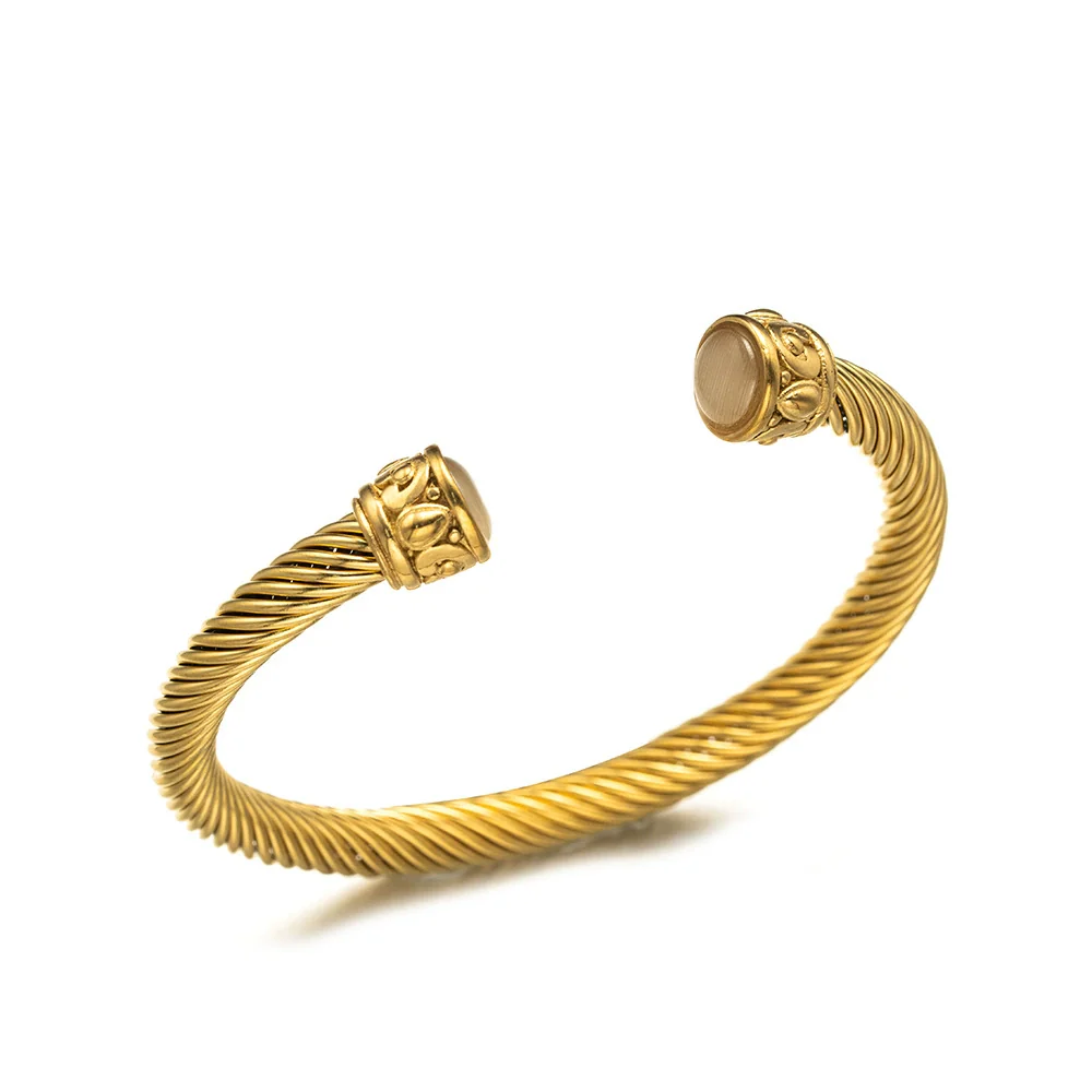Wholesale Multicolor Titanium Steel Electroplated Twist Personality Bracelet - Image 9