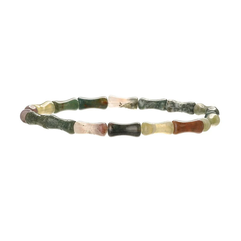Wholesale Natural Agate Geometric Handmade Beaded Unisex Bracelet Jewelry - Image 2