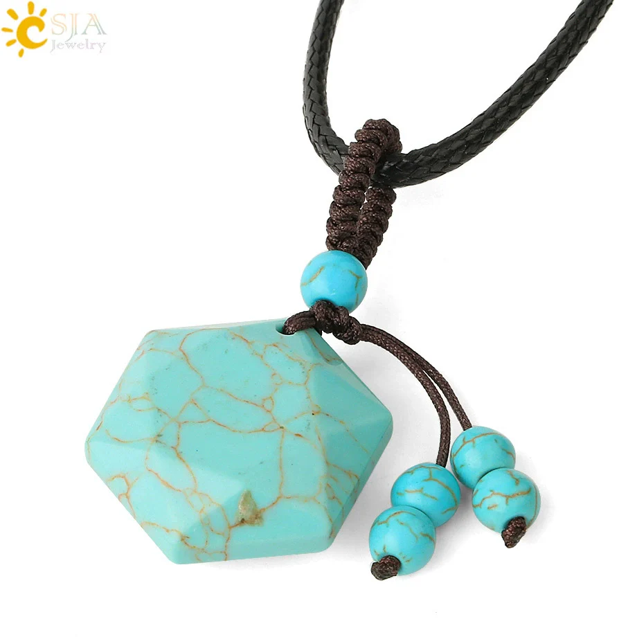 Wholesale Natural Crystal Stone Sixpointed Star Pendant Necklace With Tassel Handmade - Image 7