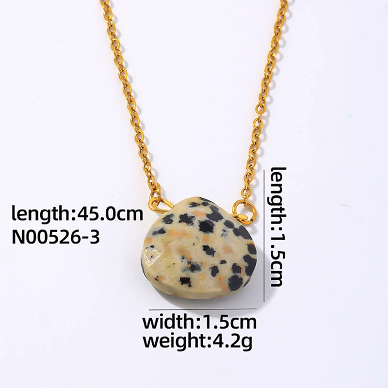 Wholesale Natural Stone Dropshaped Pendant Clavicle Ochain Handmade Women's Fashion Accessories - Image 7