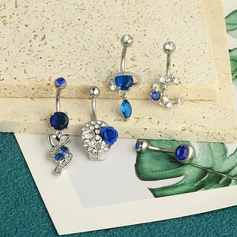 Wholesale Navel Ring Set Stainless Steel Geometric Simple Style Electroplating - Image 2
