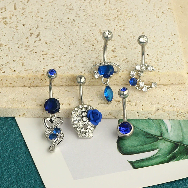 Wholesale Navel Ring Set Stainless Steel Geometric Simple Style Electroplating - Image 3