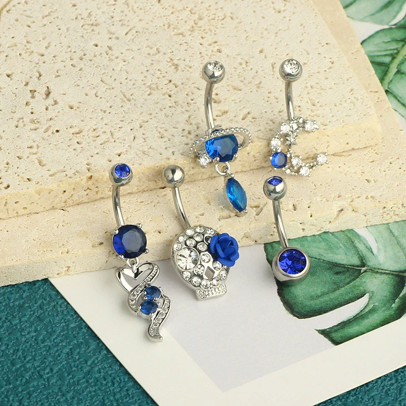 Wholesale Navel Ring Set Stainless Steel Geometric Simple Style Electroplating - Image 4