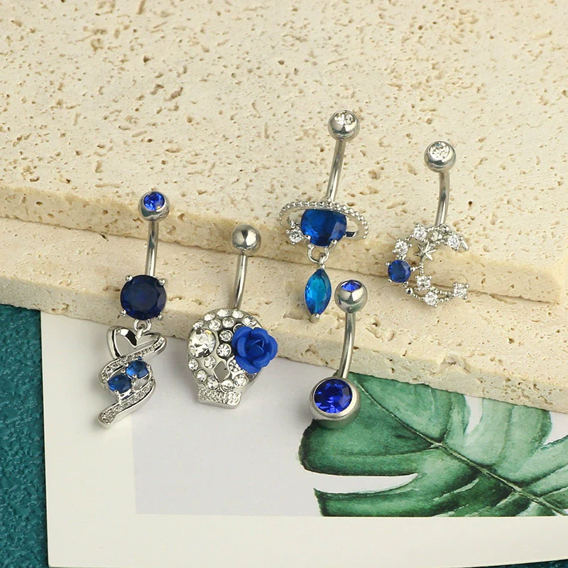 Wholesale Navel Ring Set Stainless Steel Geometric Simple Style Electroplating - Image 5