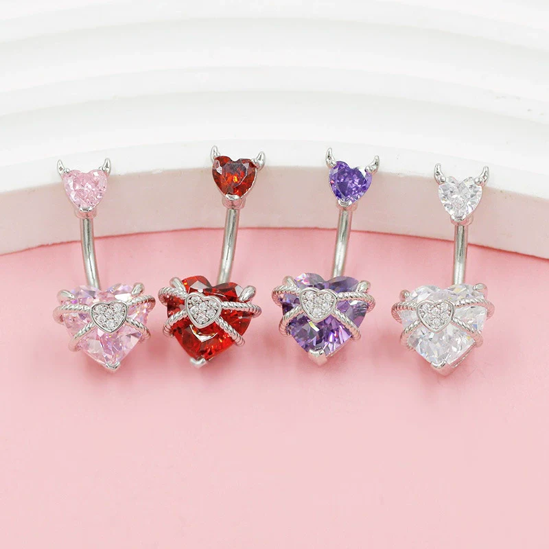 Wholesale Navel Ring Zinc Alloy Heart Shaped Personality Ornament - Image 4