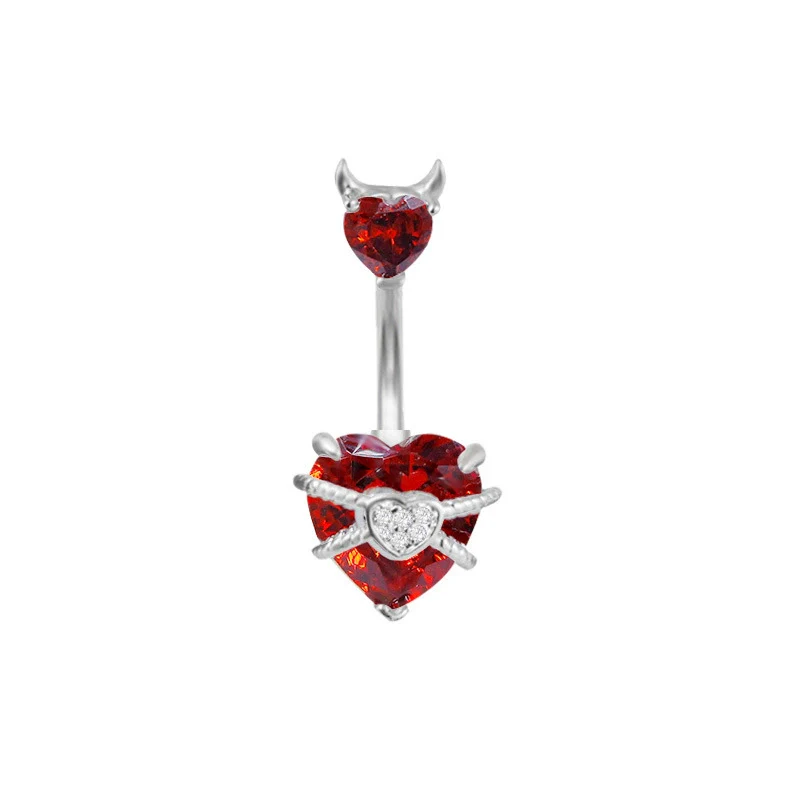 Wholesale Navel Ring Zinc Alloy Heart Shaped Personality Ornament - Image 7