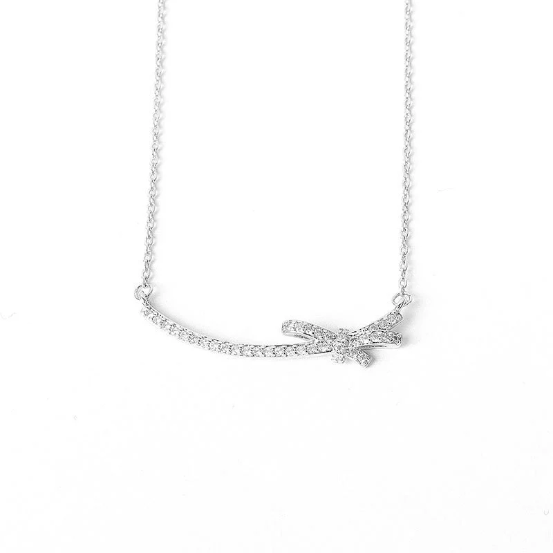 Wholesale Necklace 925 Sterling Silver Bow Mixed Gem Inlay Electroplating - Image 5