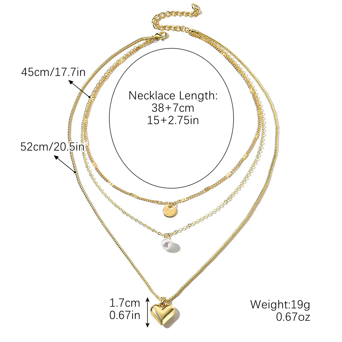 Wholesale Necklace Alloy Pearl Pendant Geometric Fashion Electroplating Women's - Image 7