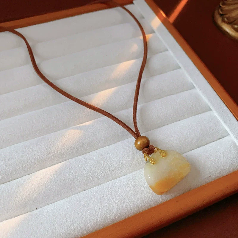 Wholesale Necklace Artificial Stone Wooden Bead Artificial Leather Geometric Electroplating Sophisticated Style - Image 6