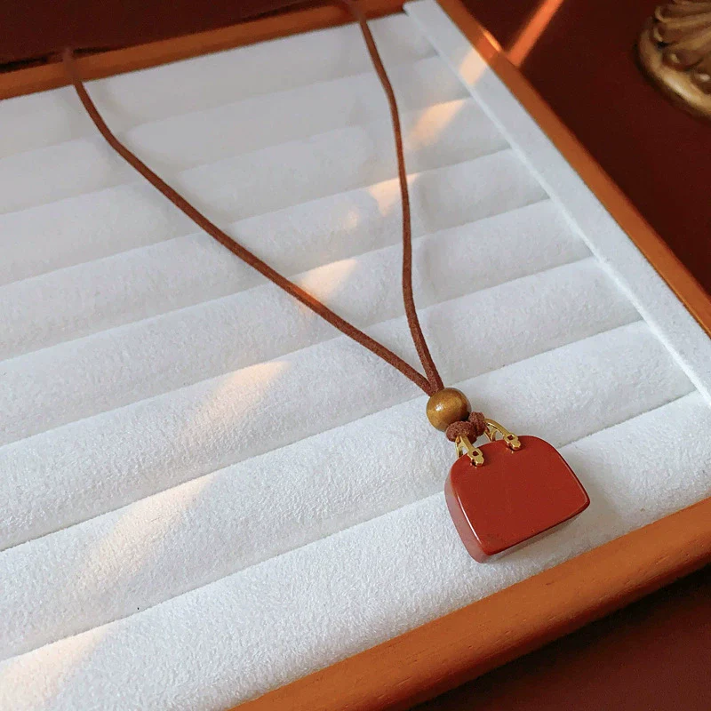 Wholesale Necklace Artificial Stone Wooden Bead Artificial Leather Geometric Electroplating Sophisticated Style - Image 7