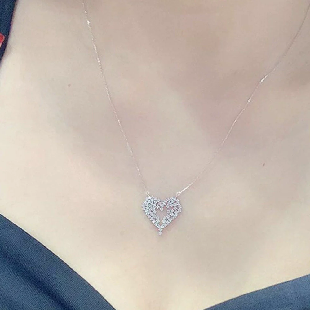 Wholesale Necklace Copper Heartshaped Mixed Gem Inlay With Zircon Ochain - Image 4