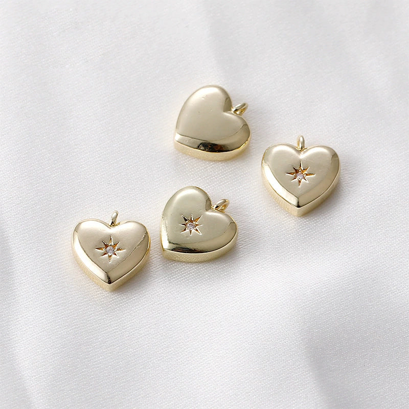 Wholesale Necklace Pendant Accessories Copper Material Love Meteor Star Peach Heart Water Droplets Rectangular Electroplated - Image 5