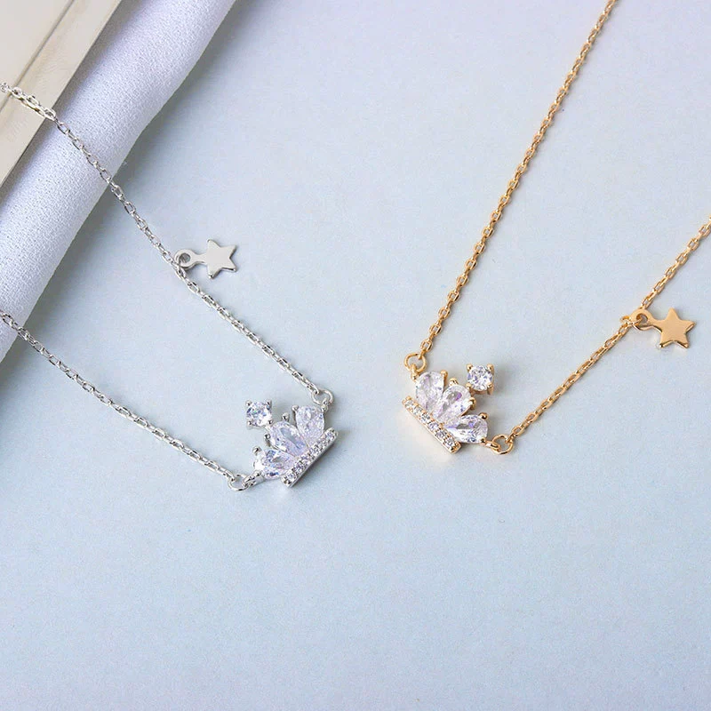 Wholesale Necklace S925 Sterling Silver Crown Design Electroplating For Women - Image 2