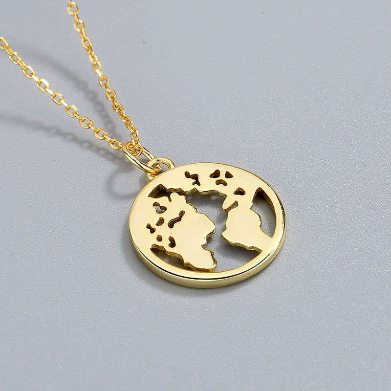 Wholesale Necklace S925 Sterling Silver Geometric Hollow Coin Cross Chain Female Accessories Electroplating - Image 2