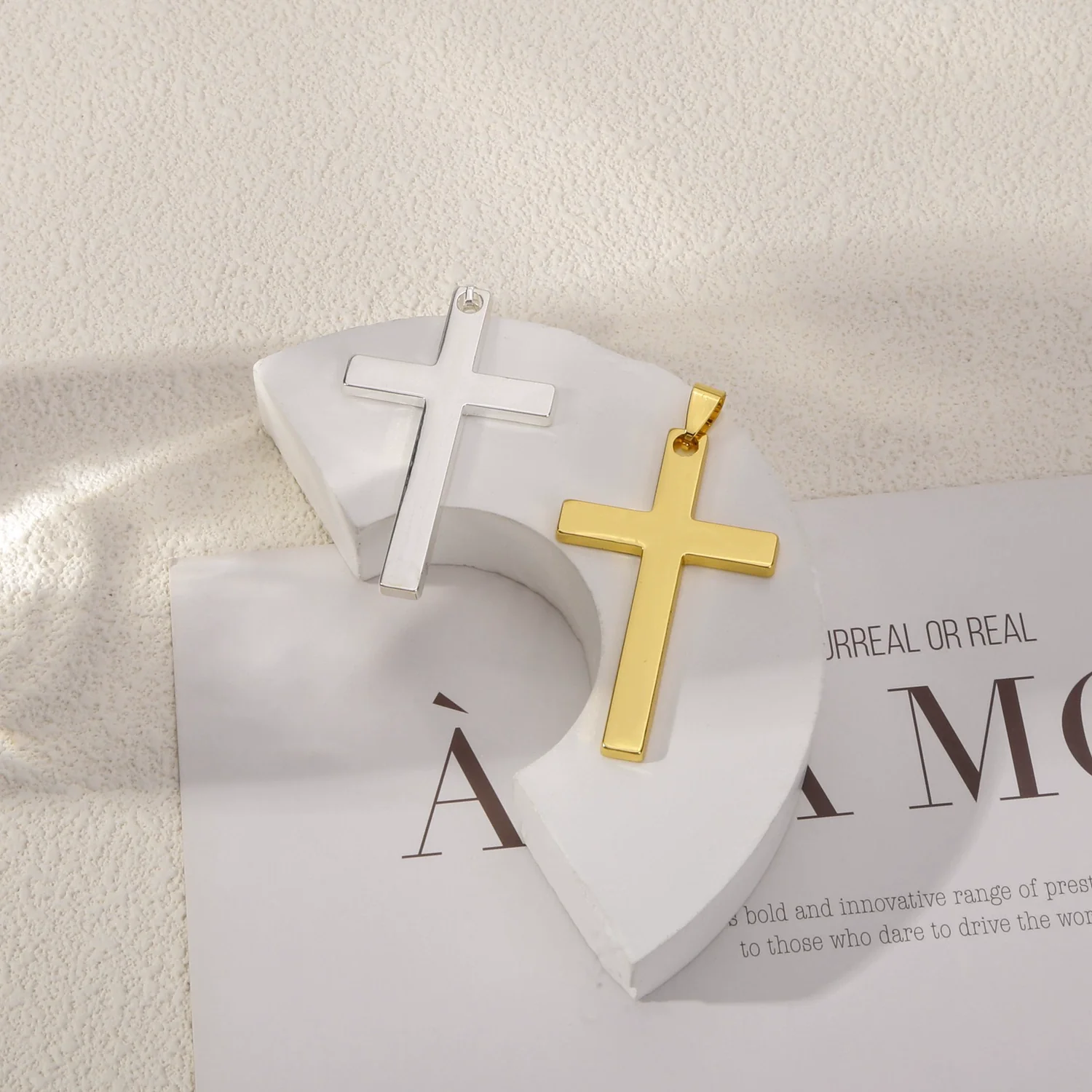 Wholesale Necklace Stainless Steel Cross Hip Hop Fashion Electroplating Ochain Unisex - Image 3