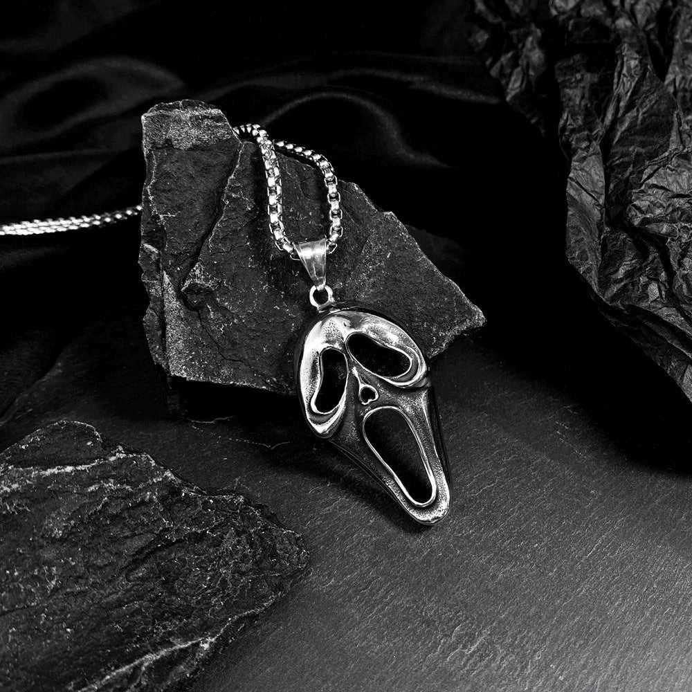 Wholesale Necklace Stainless Steel Skull Mask Ghostface Pendant Hip Hop Style With Cartoon Characters Leaves U Shape Geometric Animal Zodiac Patterns - Image 3