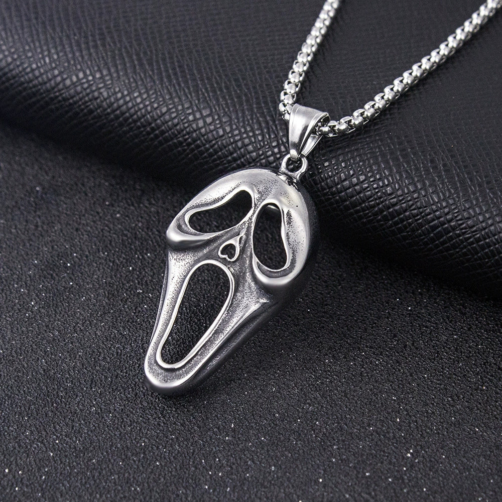 Wholesale Necklace Stainless Steel Skull Mask Ghostface Pendant Hip Hop Style With Cartoon Characters Leaves U Shape Geometric Animal Zodiac Patterns - Image 4