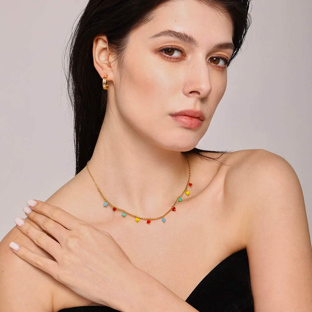 Wholesale Necklace Titanium Steel Geometric Electroplating Light Luxury Style - Image 2