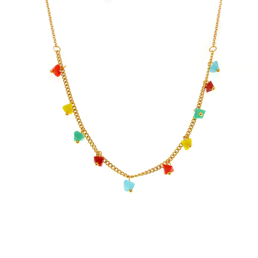 Wholesale Necklace Titanium Steel Geometric Electroplating Light Luxury Style - Image 4