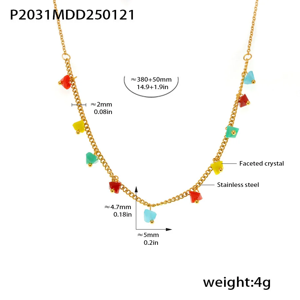 Wholesale Necklace Titanium Steel Geometric Electroplating Light Luxury Style - Image 5
