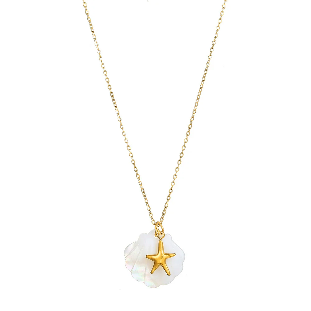 Wholesale Necklace Titanium Steel Turtle Dolphin Shell Starfish Casual Style Pendant - Image 9