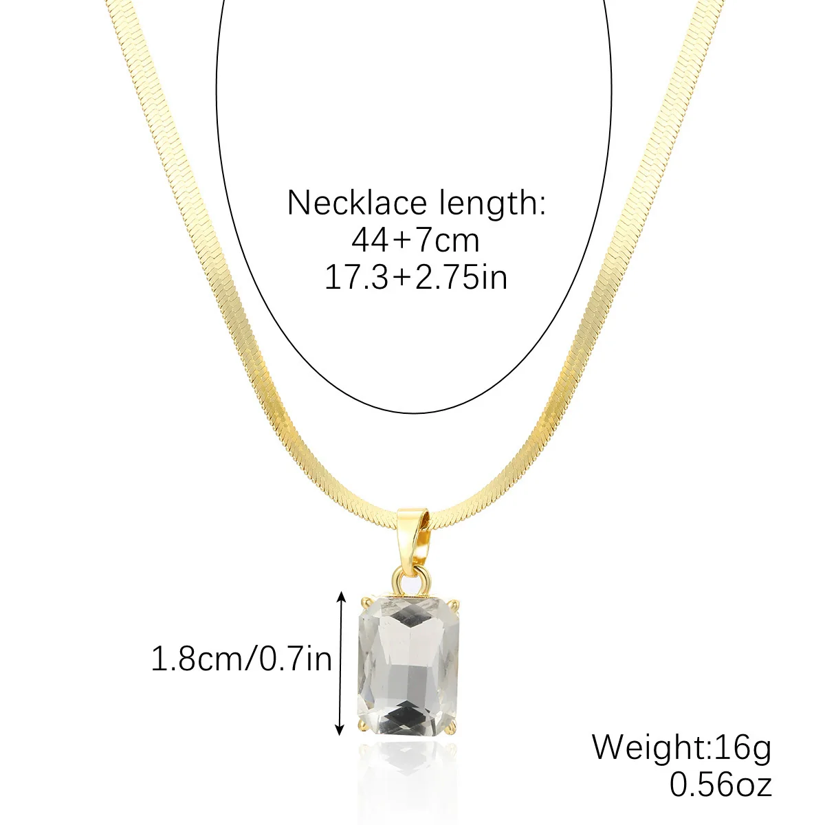 Wholesale Necklace Vintage Style Geometric Copper Electroplating Snake Bone Chain Pendant - Image 5
