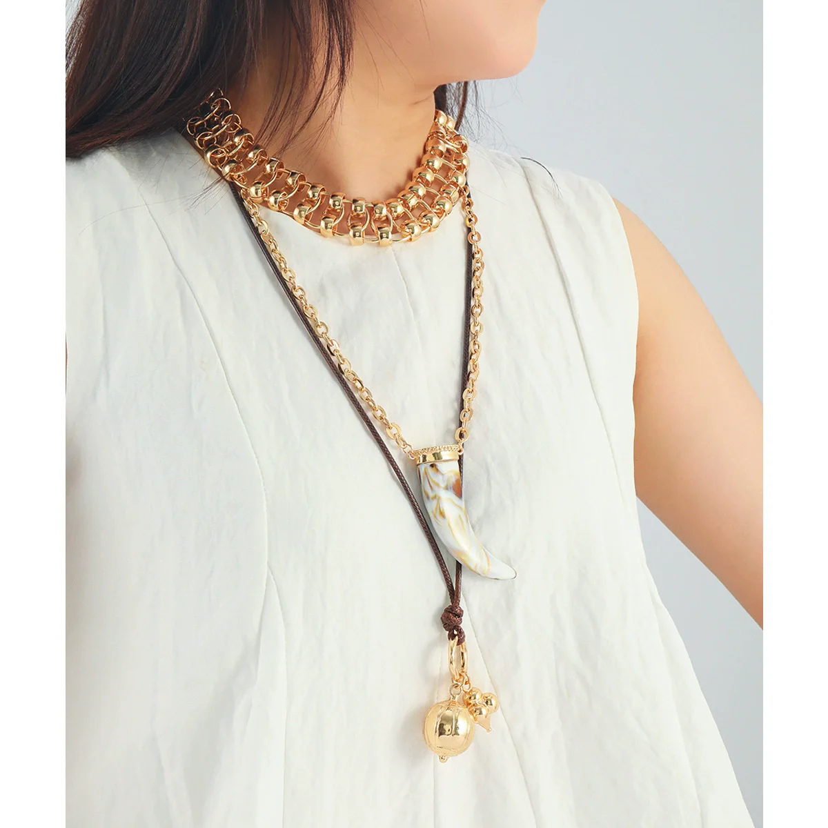 Wholesale Necklace Zinc Alloy Animal Zodiac Geometric Fashion Electroplating Pendant Chain