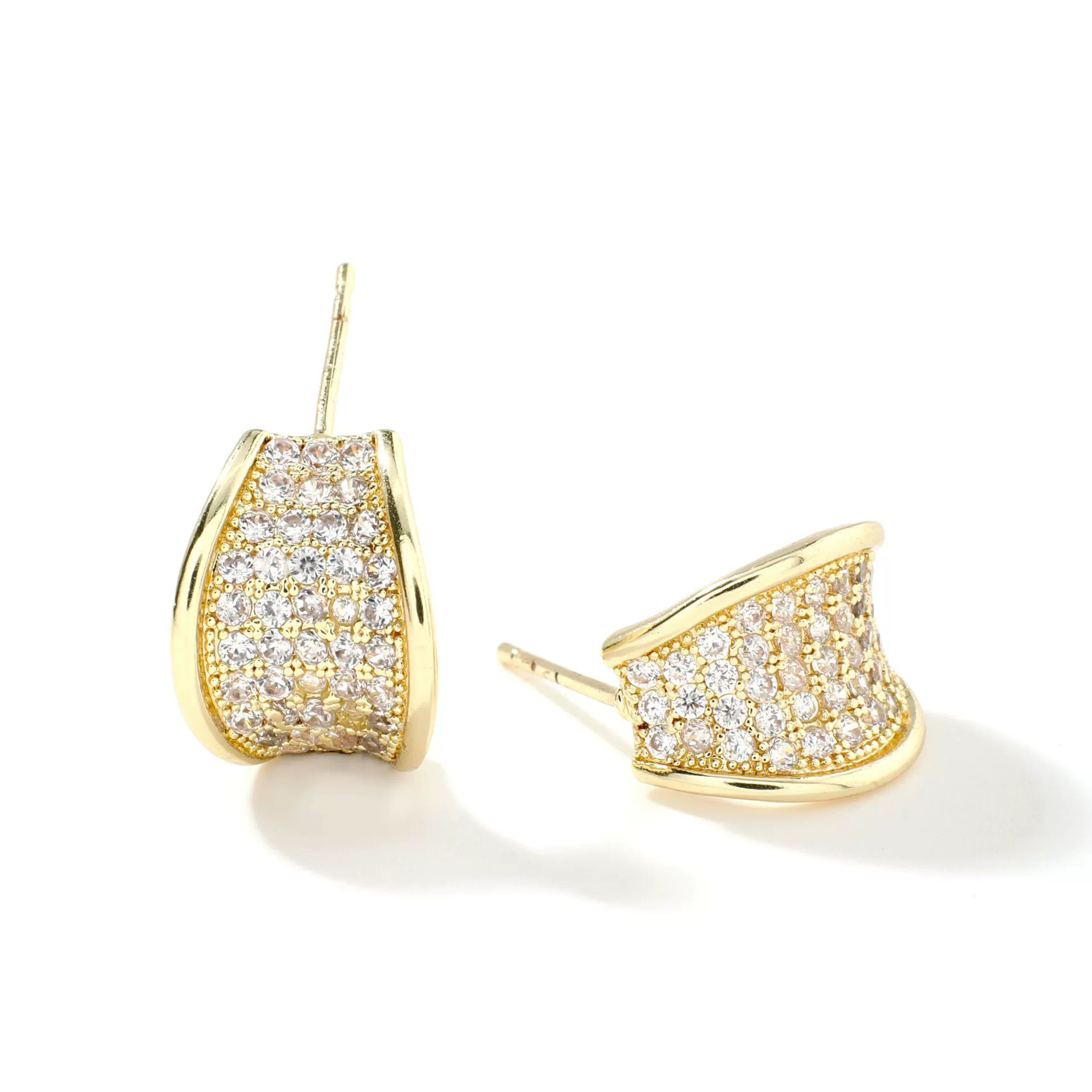 Wholesale Niche Fashion Copper Zircon Glass Earrings With Animal Zodiac Pattern And Electroplating Design - Image 5