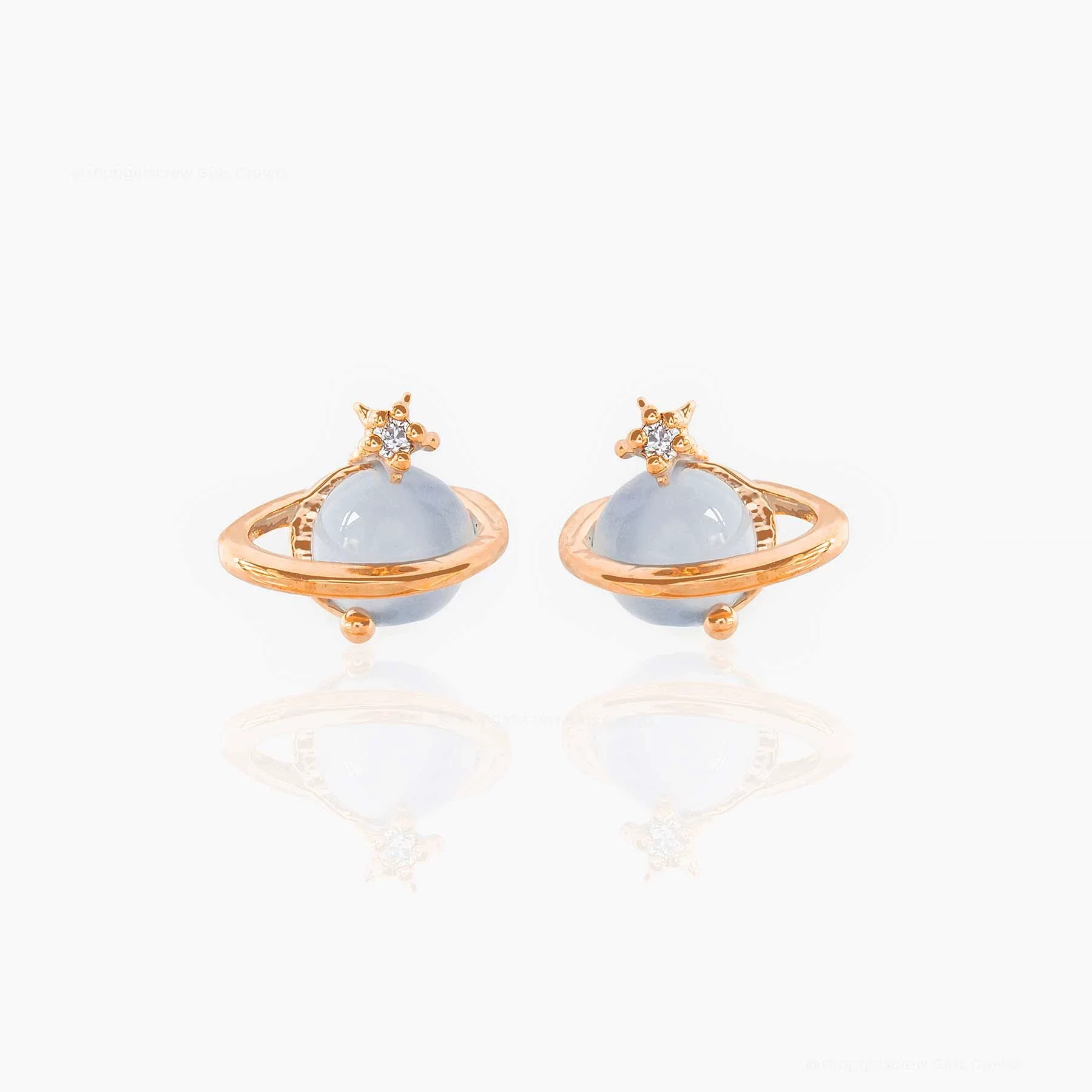 Wholesale Niche Style Women's Earrings With Cat's Eye Stone Star Pattern 925 Silver Needle Brass Inlaid Zircon Real Gold Plating - Image 7